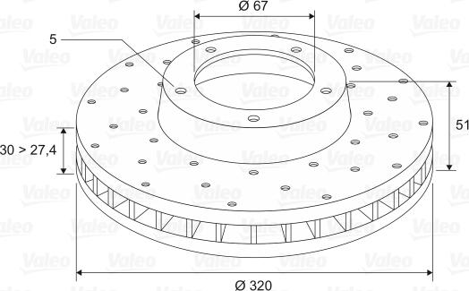 Valeo 197472 - Тормозной диск avtokuzovplus.com.ua