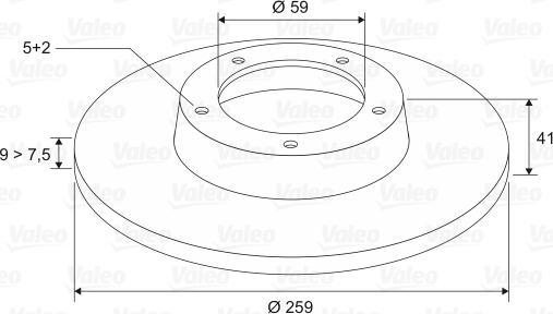 Valeo 197492 - Гальмівний диск autocars.com.ua