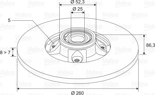 Valeo 197513 - Тормозной диск autodnr.net