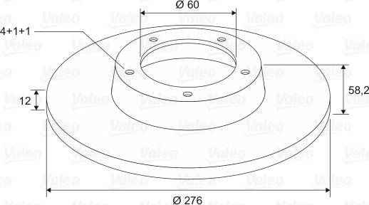 Valeo 197523 - Тормозной диск avtokuzovplus.com.ua