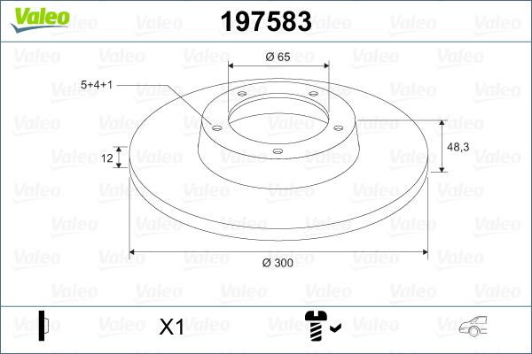 Valeo 197583 - Тормозной диск avtokuzovplus.com.ua