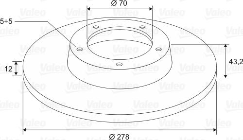 Valeo 197584 - Тормозной диск avtokuzovplus.com.ua