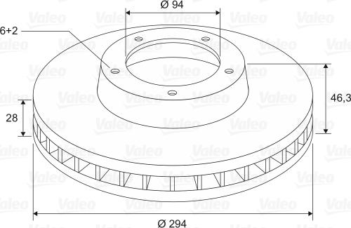 Valeo 197592 - Тормозной диск autodnr.net