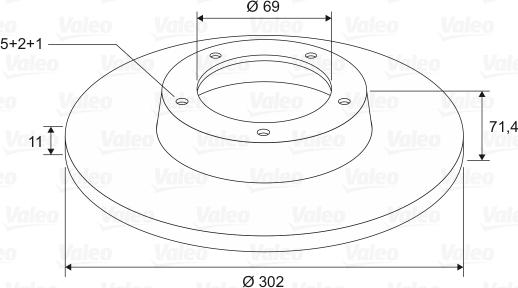 Valeo 197601 - Гальмівний диск autocars.com.ua