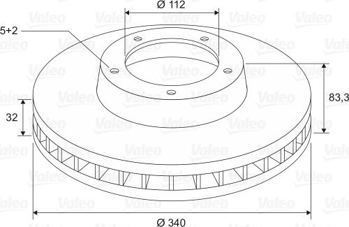 Valeo 197602 - Тормозной диск avtokuzovplus.com.ua