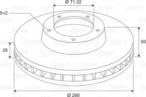 Valeo 197647 - Тормозной диск avtokuzovplus.com.ua