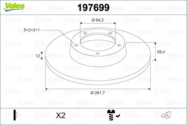 Valeo 197699 - Тормозной диск avtokuzovplus.com.ua