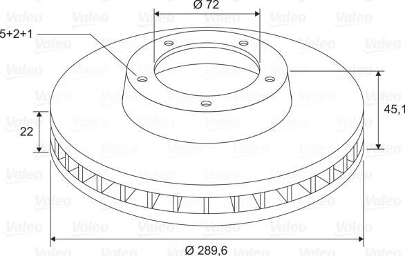 Valeo 197708 - Тормозной диск avtokuzovplus.com.ua