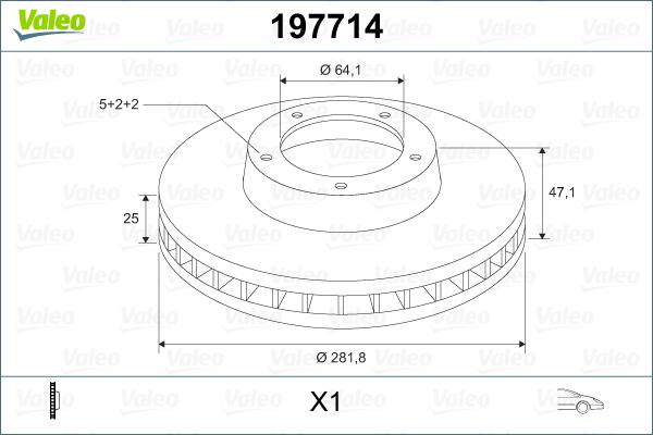 Valeo 197714 - Тормозной диск autodnr.net