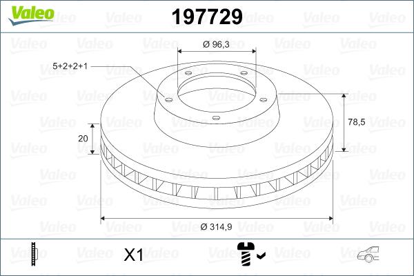 Valeo 197729 - Тормозной диск avtokuzovplus.com.ua