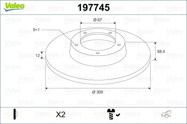 Valeo 197745 - Тормозной диск autodnr.net