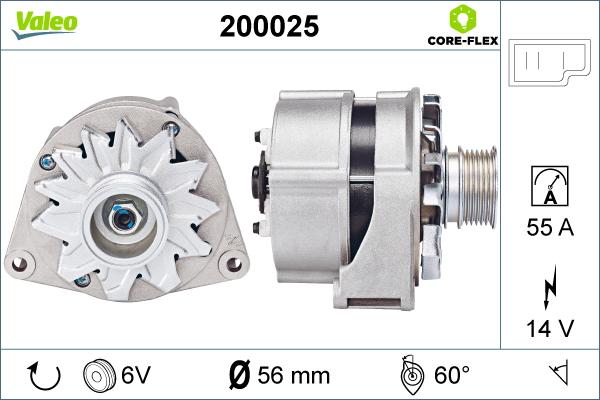 Valeo 200025 - Генератор autocars.com.ua