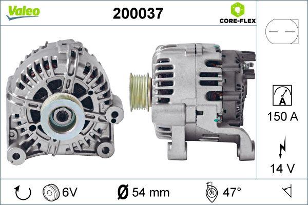 Valeo 200037 - Генератор autocars.com.ua