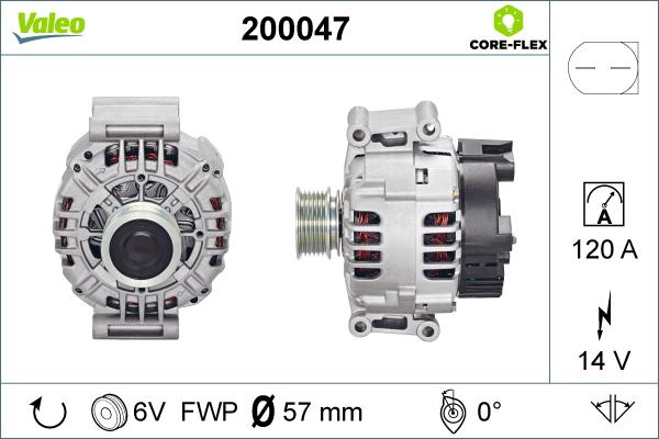 Valeo 200047 - Генератор autodnr.net