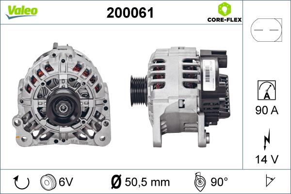 Valeo 200061 - Генератор avtokuzovplus.com.ua