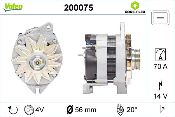 Valeo 200075 - Генератор autocars.com.ua