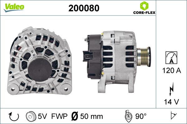 Valeo 200080 - Генератор autocars.com.ua