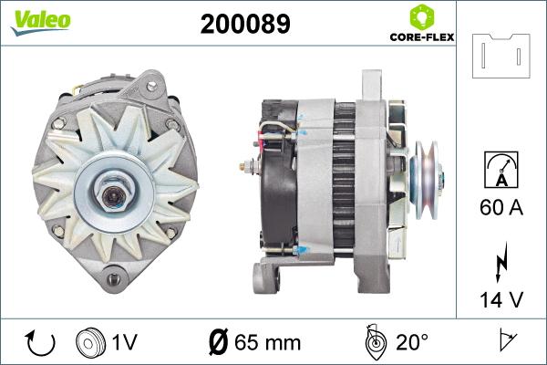 Valeo 200089 - Генератор avtokuzovplus.com.ua