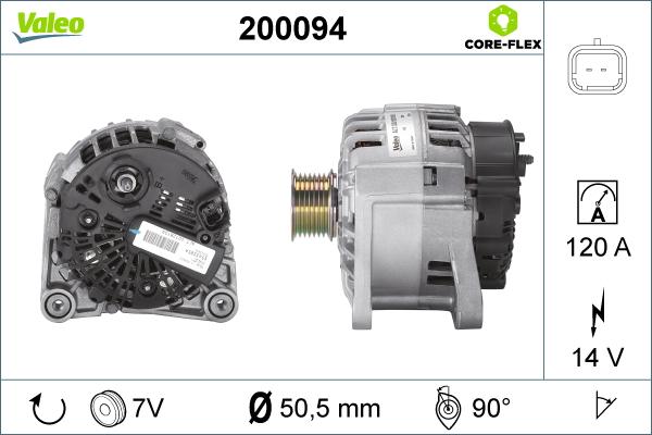 Valeo 200094 - Генератор autocars.com.ua