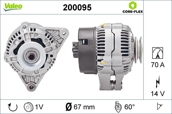 Valeo 200095 - Генератор autocars.com.ua