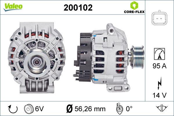 VALEO 200102 - Генератор autocars.com.ua