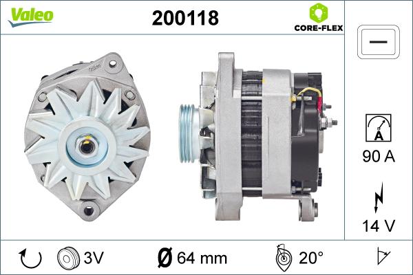 Valeo 200118 - Генератор autocars.com.ua