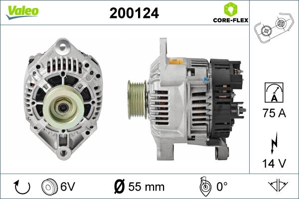 Valeo 200124 - Генератор autocars.com.ua