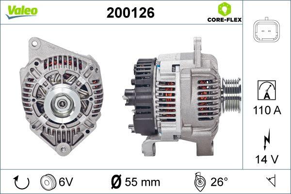 Valeo 200126 - Генератор autocars.com.ua