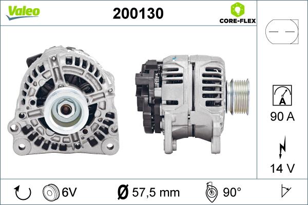 Valeo 200130 - Генератор autocars.com.ua