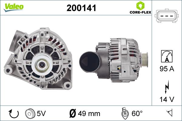 Valeo 200141 - Генератор autocars.com.ua