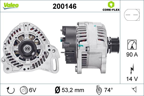 Valeo 200146 - Генератор avtokuzovplus.com.ua