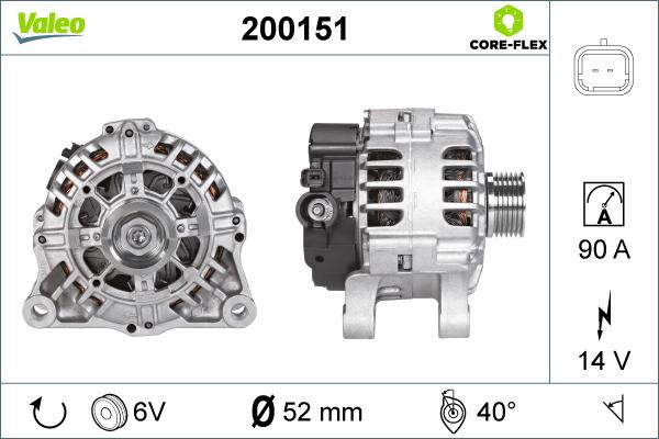 Valeo 200151 - Генератор avtokuzovplus.com.ua