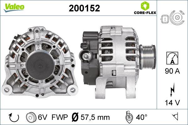 Valeo 200152 - Генератор autocars.com.ua