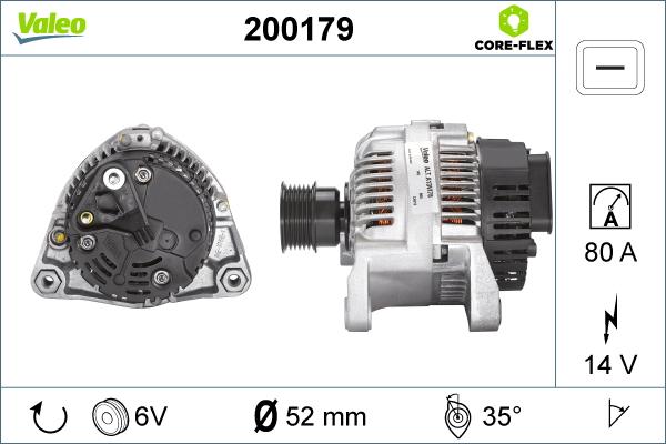 Valeo 200179 - Генератор autocars.com.ua