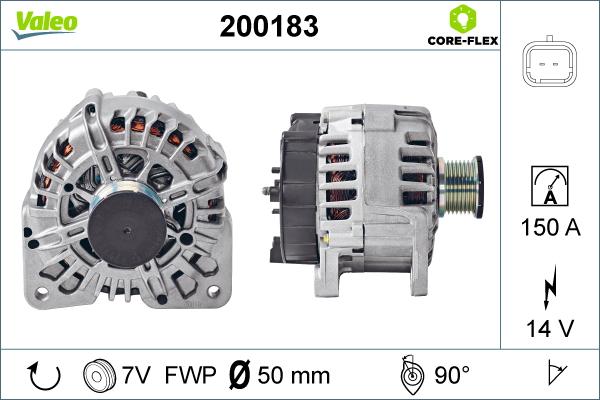 Valeo 200183 - Генератор autocars.com.ua