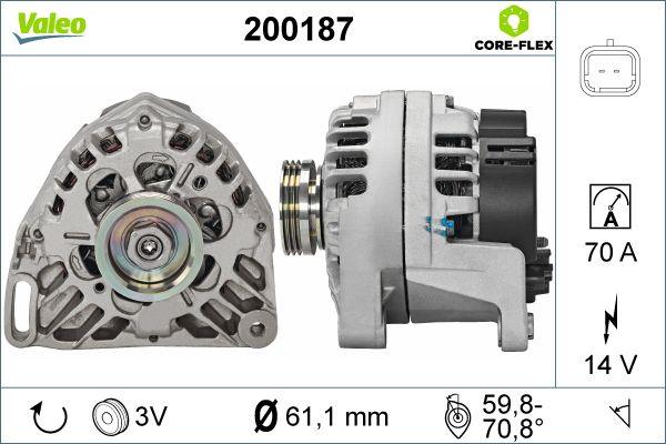 Valeo 200187 - Генератор autocars.com.ua