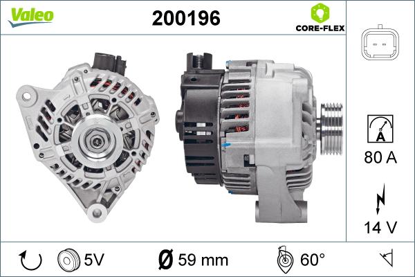 Valeo 200196 - Генератор autocars.com.ua