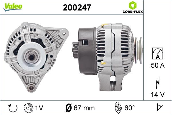 Valeo 200247 - Генератор autocars.com.ua