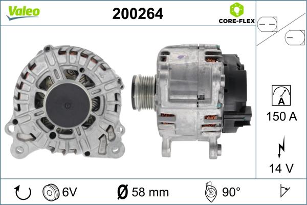 VALEO 200264 - Генератор autocars.com.ua