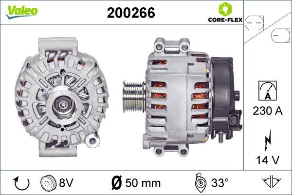 Valeo 200266 - Генератор autocars.com.ua