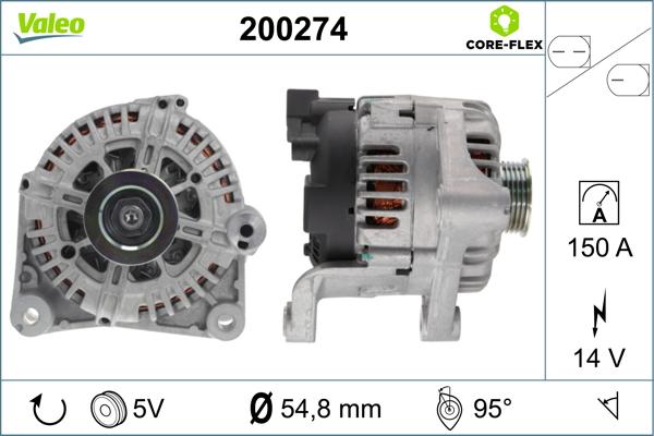 VALEO 200274 - Генератор autocars.com.ua