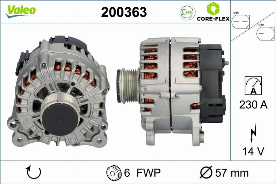 Valeo 200363 - Генератор autocars.com.ua