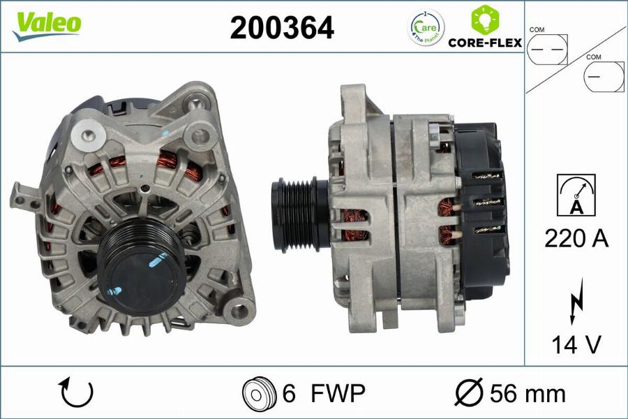 Valeo 200364 - Генератор avtokuzovplus.com.ua