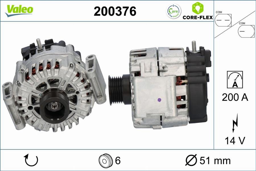 Valeo 200376 - Генератор autodnr.net