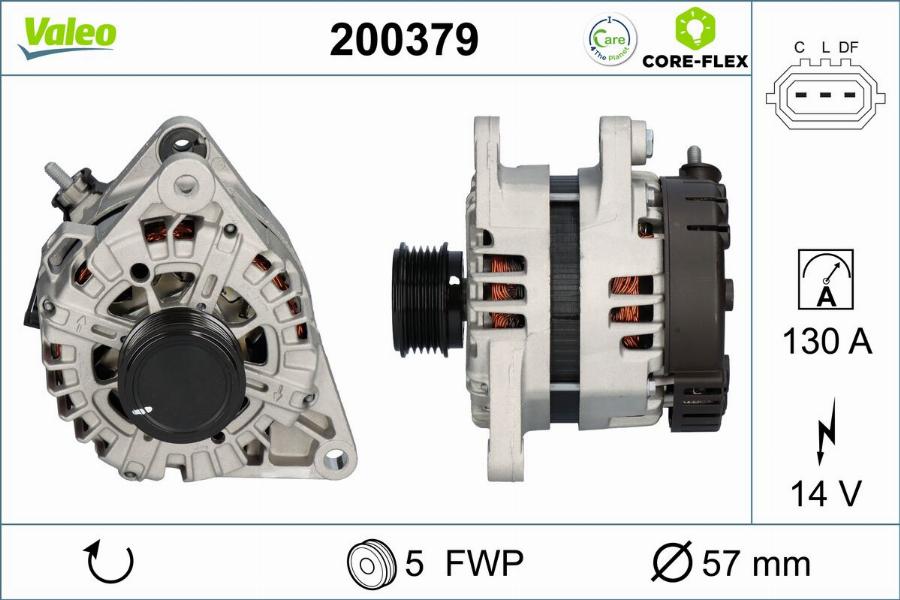 Valeo 200379 - Генератор autocars.com.ua