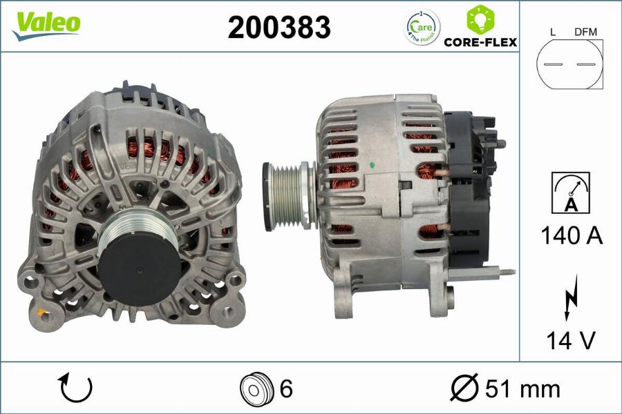 Valeo 200383 - Генератор autocars.com.ua