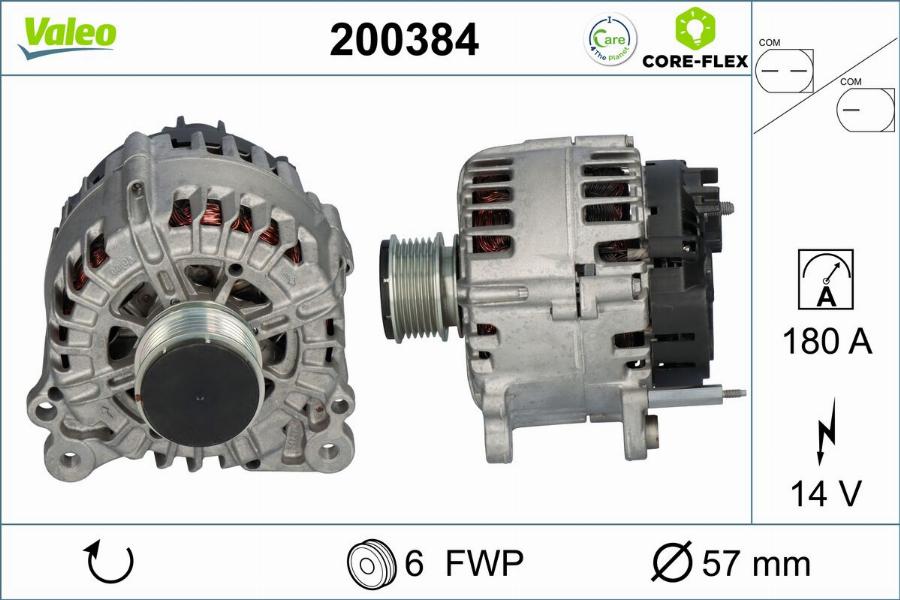 Valeo 200384 - Генератор avtokuzovplus.com.ua