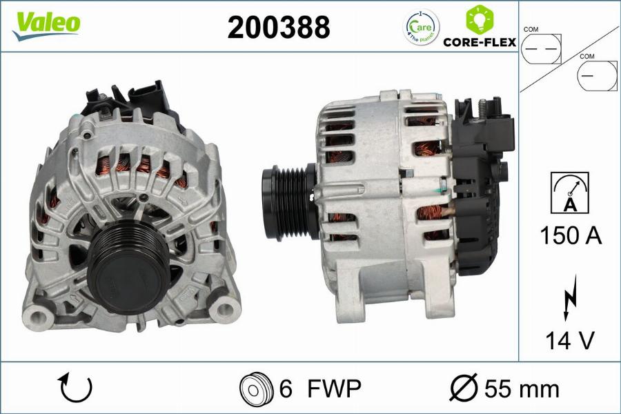 Valeo 200388 - Генератор autocars.com.ua