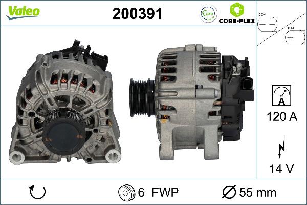 VALEO 200391 - Генератор autocars.com.ua