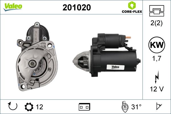 Valeo 201020 - Стартер autodnr.net